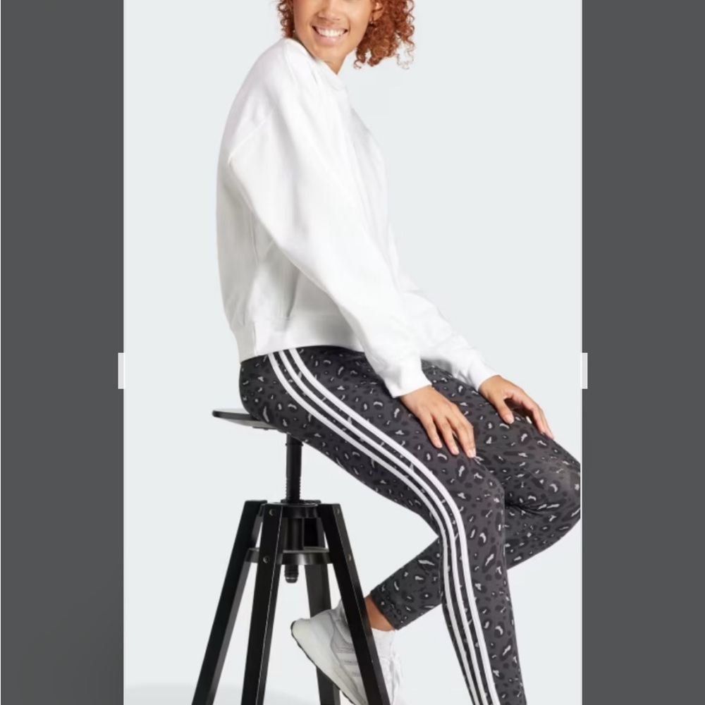 NWT ADIDAS LEOPARD PRINT LEGGINGS - Picture 13 of 13
